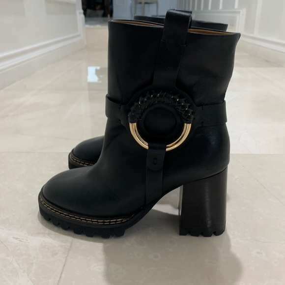 See by Chloe 100mm leather ankle boots Size 35